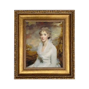 Portrait of Miss Eleanor Framed Oil Painting Print on Canvas, Portrait Art, Gallery Wall Art, Framed Portrait, Vintage Portrait, Chateaucore