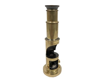 Brass Field Microscope, Vintage Style Science Decor