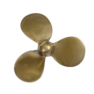 4-1/2&quot; Antiqued Brass Propeller Paper Weight, Nautical Decor, Nautical Tabletop, Gift for Boat Captain, Boss&#39;s Gift, Father&#39;s Day Gift