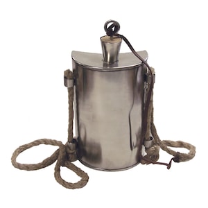 Stainless Steel Military Canteen- Antique Vintage Style Revolutionary War