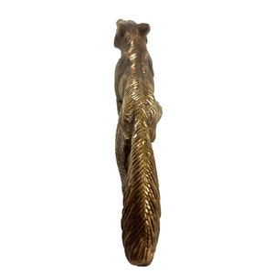 Antiqued Brass Running Fox Figurine, Equestrian Decor image 4