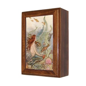 Mermaid Wishes Decorative Wood Box, 4 Styles, Jewelry Box, Gift Box, Gift for Little Girl, Mermaid Gift, Mermaid Lover Gift, Mermaid Decor