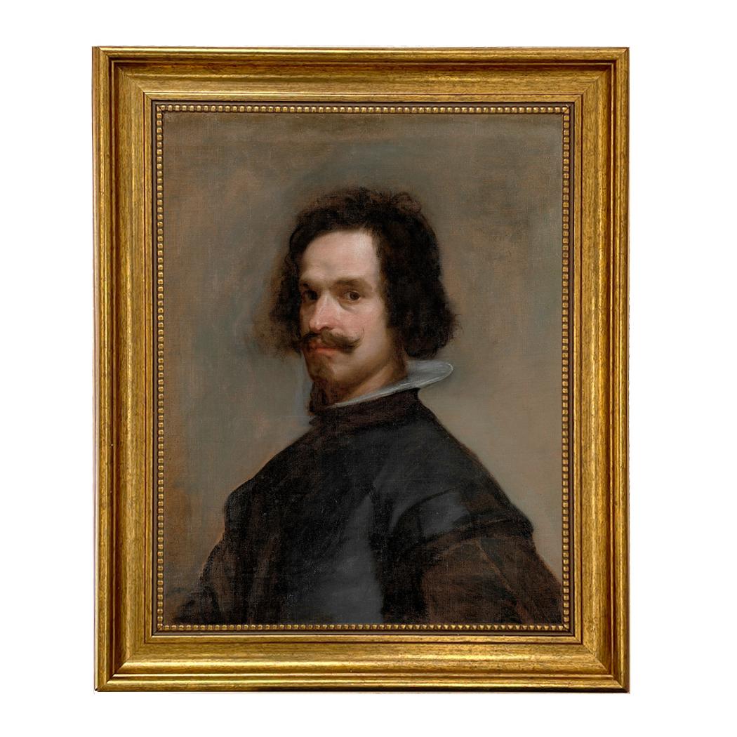 Portrait of a Man, Possibly a Self-Portrait Framed Oil Painting Print on Canvas in Antiqued Gold Frame