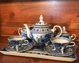 藍流し釉彩ミニティーセット Amazon.com | Portable Ceramic Tea Cup Set: Lucky Cat