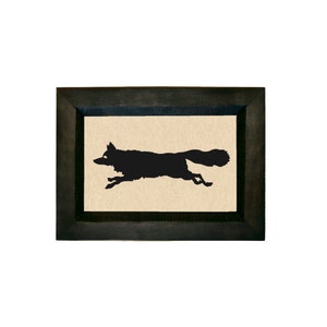 Fox on the Run Printed Silhouette in Black Frame, Fox Hunting, Cabin, Lodge, English Equestrian, Wall Art, Decor