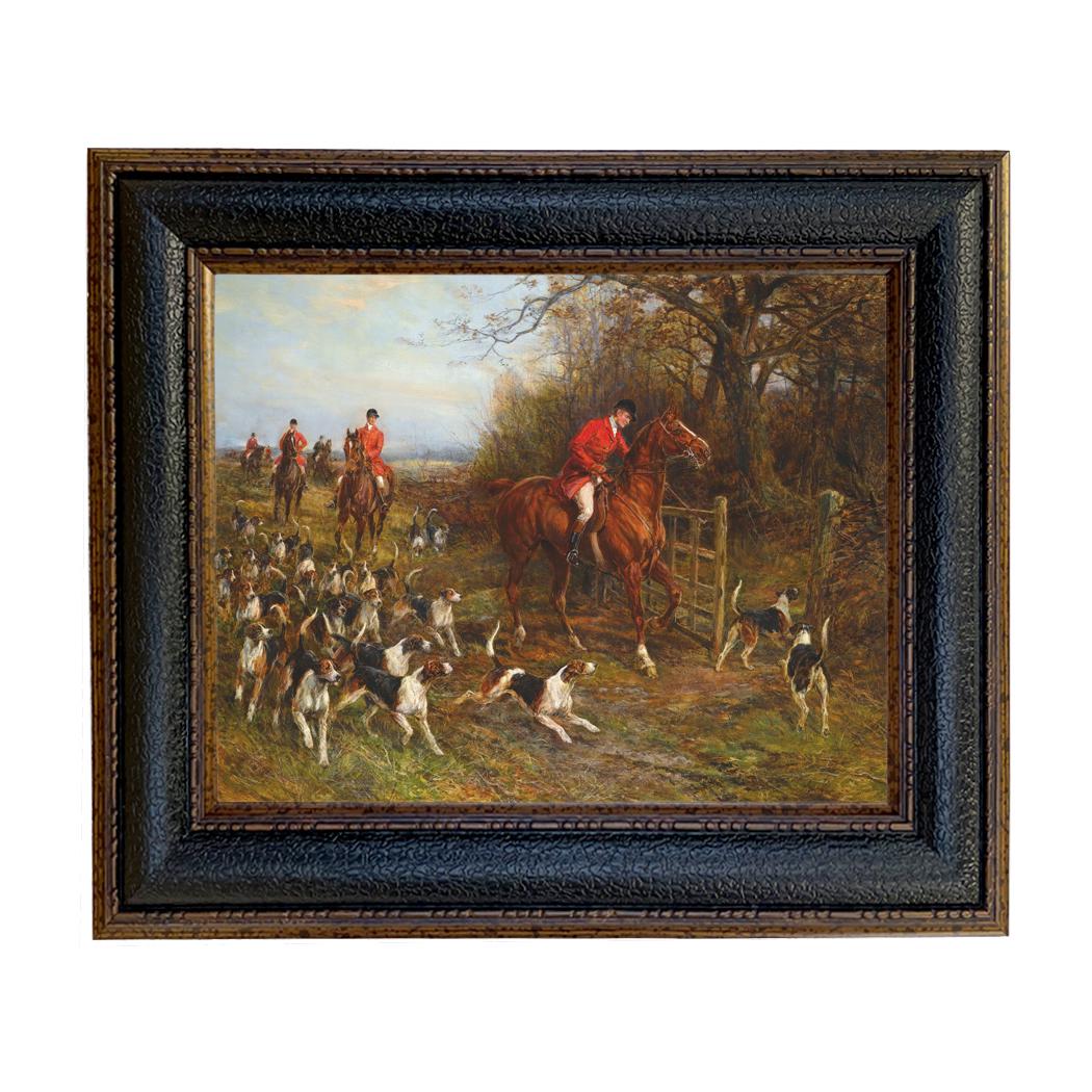 Framed Fox Hunting Print, Heading for Cover, English Equestrian
