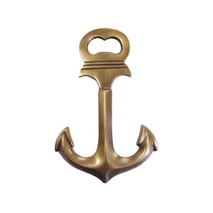 6&quot; Antiqued Brass Anchor Bottle Opener, Bartender Gift, Nautical Decor, Coastal Decor, Gift for Sailor