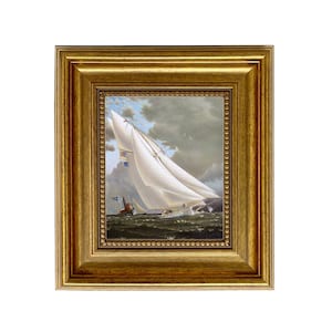 Mischief 1881 Oil Painting Print Reproduction on Canvas in Antiqued Gold Frame