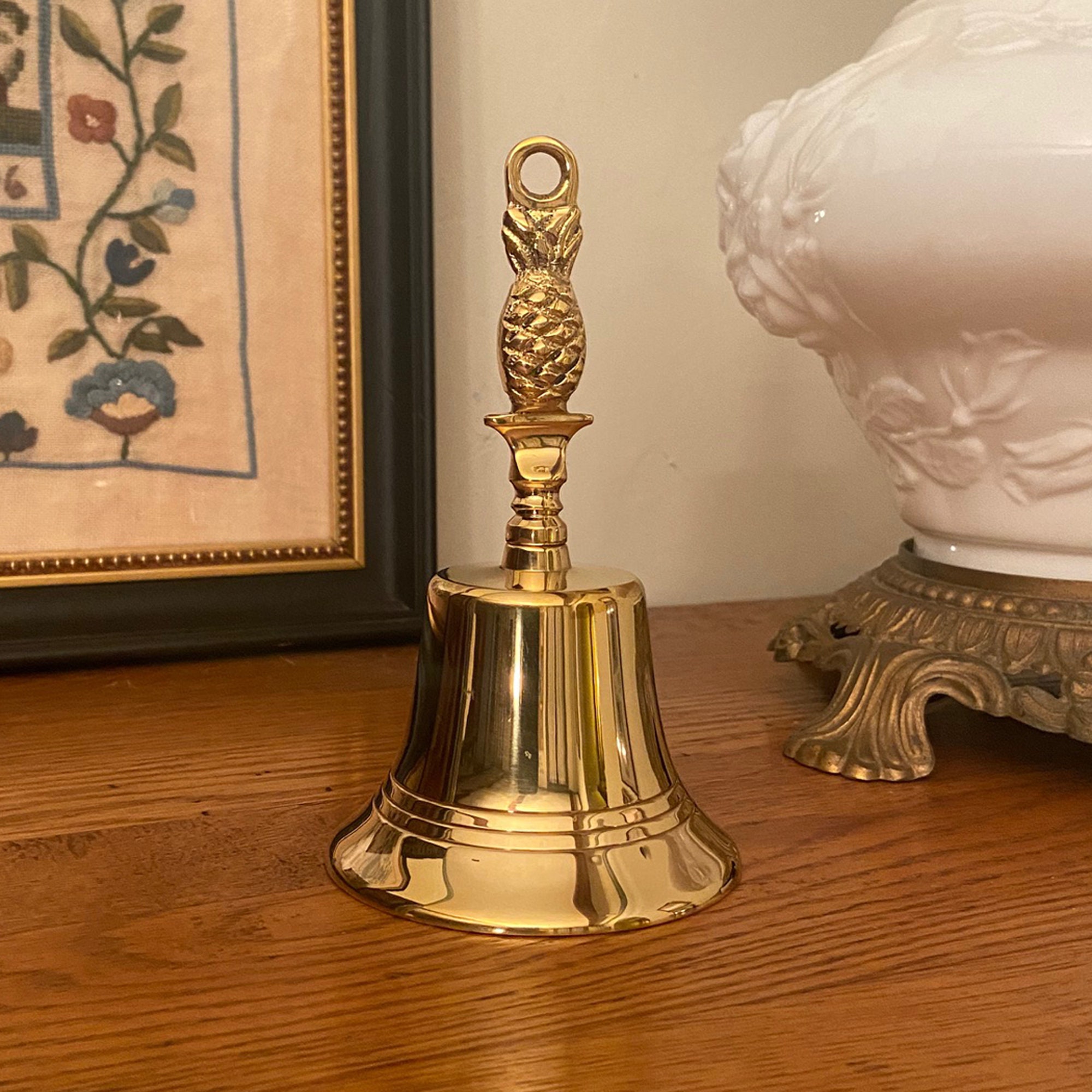 Vintage Brass Handbell - Etsy