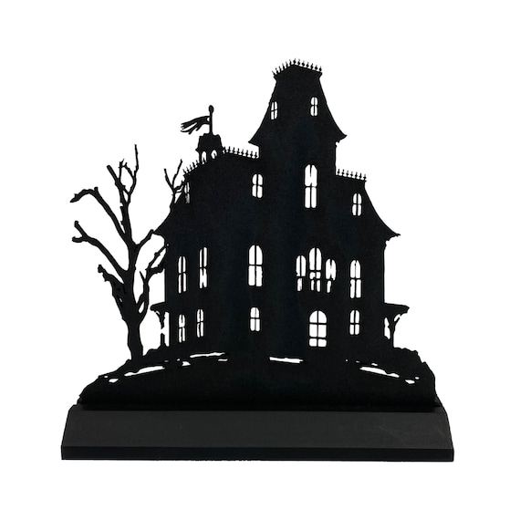 Haunted Mansion Wooden Standing Silhouette Tabletop Ornament Sculpture  Decoration - Etsy
