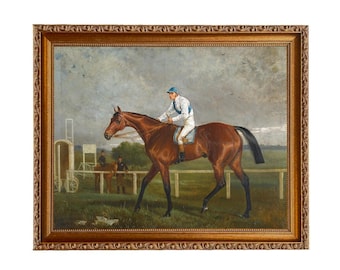 Horse and Jockey Framed Canvas Print, Robert the Devil