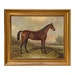 Hunter In a Landscape by William Barraud (c.1845) Oil Painting Print Reproduction on Canvas in Antiqued Gold Frame
