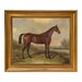 Hunter In a Landscape by William Barraud (c.1845) Oil Painting Print Reproduction on Canvas in Antiqued Gold Frame 