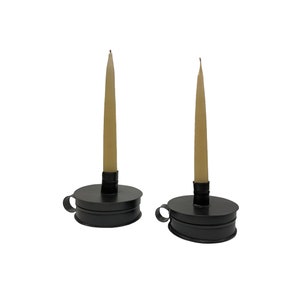 Set of 2 Early American Tinder Box Candle Holders, Antique Reproduction, Colonial Decor, Primitive Decor, Early American Decor