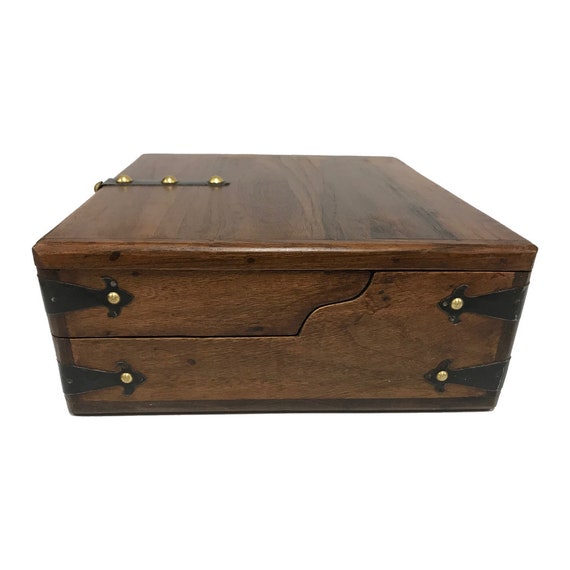 5-Piece Vintage Wooden Chest Organizer Set - Single to 5-Drawer Storage  Chests - Stackable or Standalone