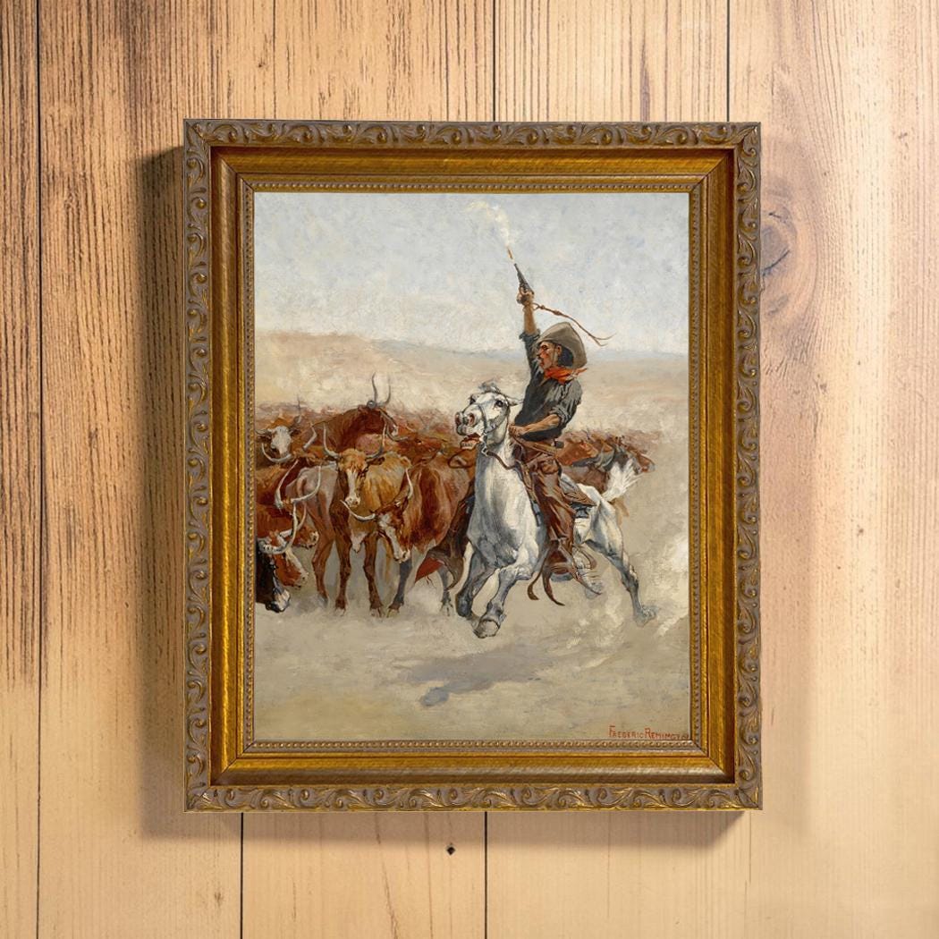 Remington Cowboy Art - Etsy