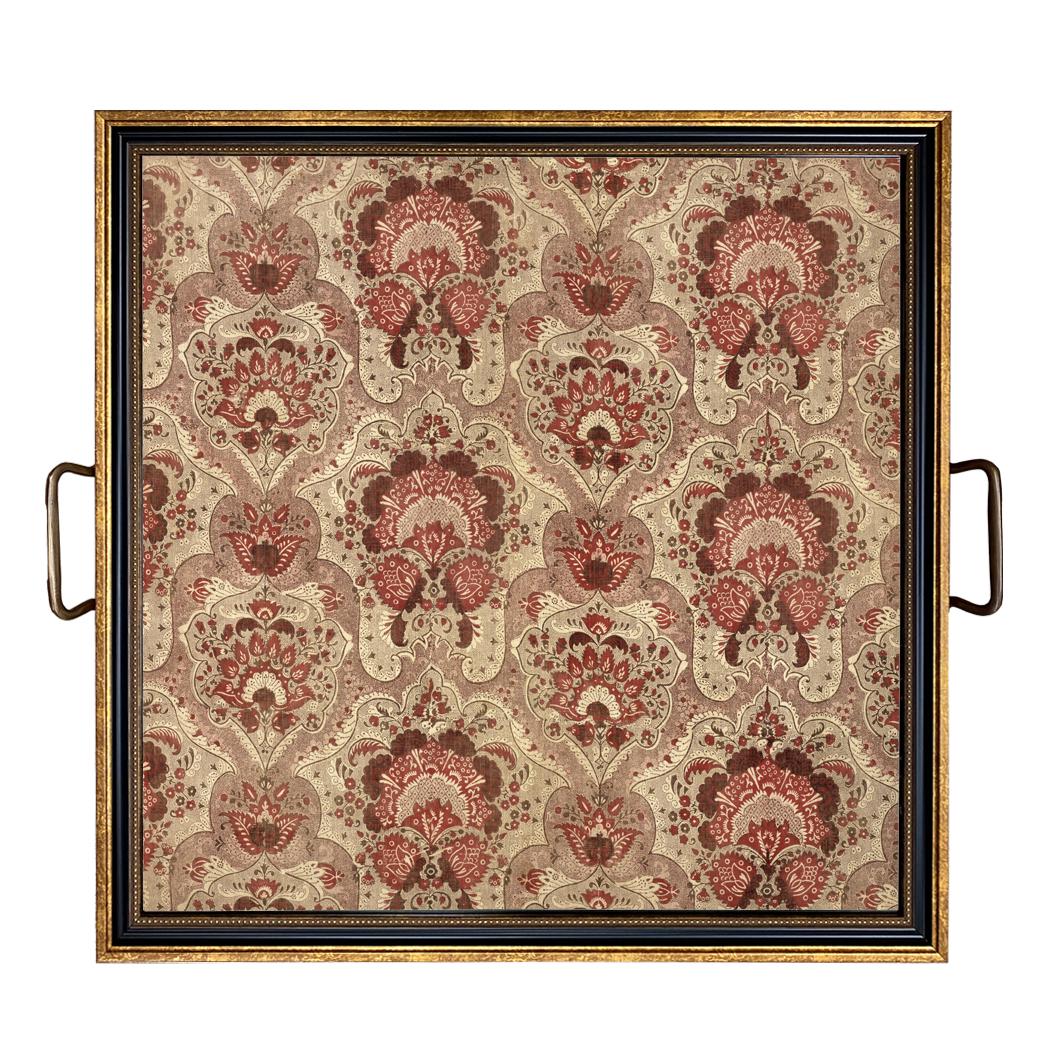 18th C. French Fabric Print Tray in 2 Sizes, Antique Style, Coffee Table Tray, Ottoman Tray, Antique Style Decor, Chateaucore