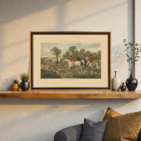 Framed Fox Hunting Print – 