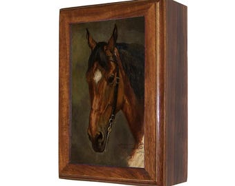 Horse Portrait Wood Jewelry Box, Horse Gift Box, 4 Styles