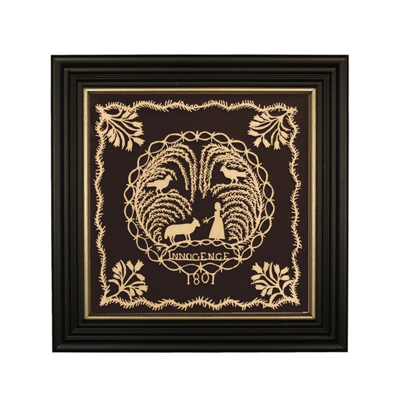 10 X 10 Innocence 1801 Framed Scherenschnitte Paper Cutting, Early  American, Colonial, German Paper Cutting, Wall Art, Decor - Etsy Norway