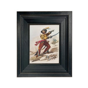 Pirate Howell Davis Framed Print on Canvas, Pirate, Man Cave, Decor, Wall Art