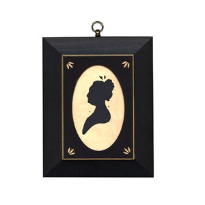 Martha Washington Framed Cloth Silhouette, Early American, Primitive Decor, Silhouette Wall Art, Revolutionary War Art