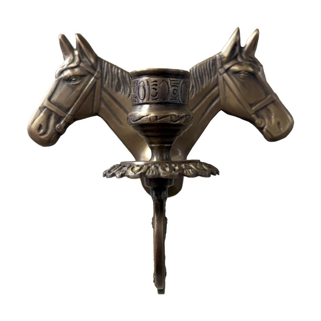 馬の頭の壁掛けキャンドルホルダー、乗馬用壁掛け燭台 - Etsy 日本
