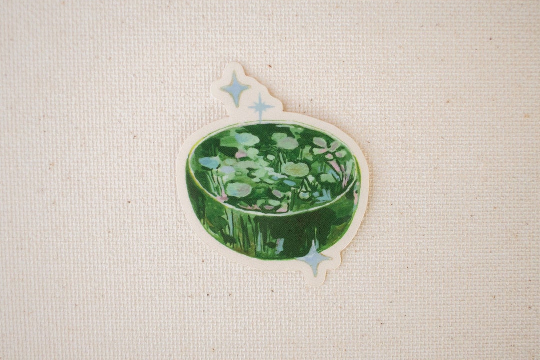 Water Lilies Planter Sticker | Vinyl Sticker | Terrarium Sticker ...