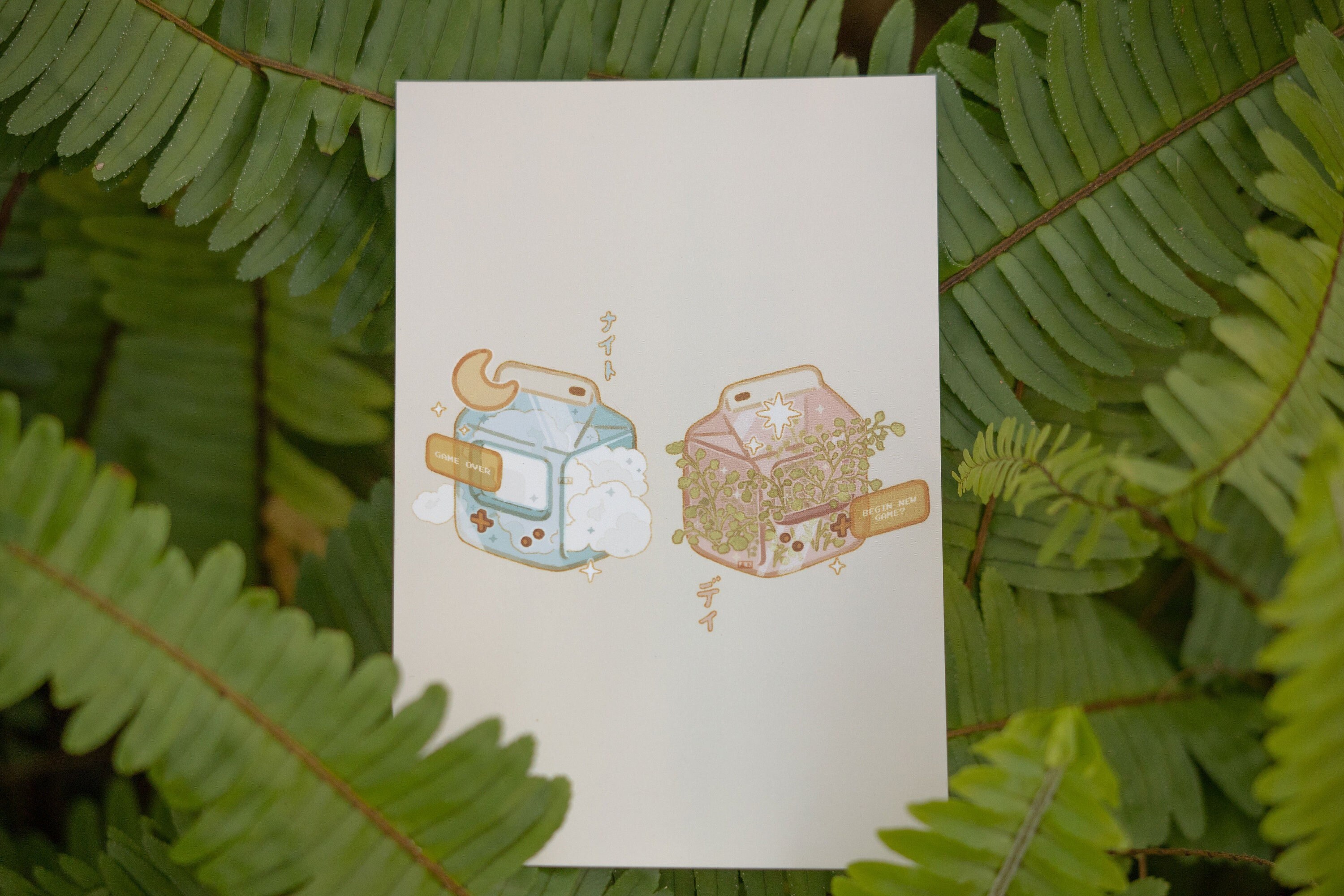 Gameboy Milk Cartons Postcard | Gameboy Postcard | Milk Carton Postcard | Art Postcard