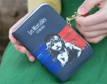 Les Miserables Book Wallet, Book Purse, Zip Around Wallet, Victor Hugo Gifts, Book Clutch, Book Cover Pouch, Book Coin Purse, Card Holder