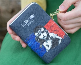 Les Miserables Boek Portemonnee, Boek Portemonnee, Rits Rond Portemonnee, Victor Hugo Geschenken, Boek Koppeling, Boek Cover Pouch, Boek Portemonnee, Kaarthouder