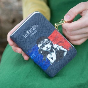 Les Miserables Book Wallet, Book Purse, Zip Around Wallet, Victor Hugo Gifts, Book Clutch, Book Cover Pouch, Book Coin Purse, Card Holder