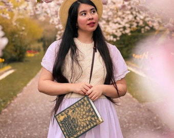 Bolsa Orgulho e Preconceito, Presentes Jane Austen, Bolsa de Mão em Formato de Livro, Estilo Acadêmico Leve, Presentes para Amantes de Livros, Bolsa Transversal em Formato de Livro, Bolsa Divertida