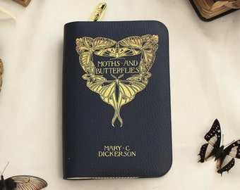 Moths and Butterflies Book Wallet Purse, Goblincore Wallet, Accessories Gift, Book Wallet, Mary Dickerson, Fairycore Wallet, Bookish Merch