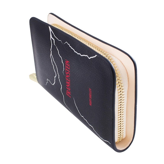 Book Wallet Frankenstein Book Lover Gift Horror Book Coin Purse Whimsigoth Pouch Gothic Wallet Zip Book Card Holder Dark Academia Etsy