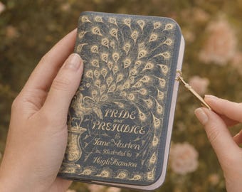 Pride And Prejudice Book Wallet, Unique Gift For Mom, Jane Austen Gift, Book Lover Gift, Renaissance Book Purse, Bookish Merch, Regency
