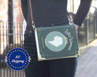 Local EU Shipping - Little Women Book Shaped Bag, Louisa May Alcott Gift, Book Purse, Book Wallet, Book Tote Bag, Crossbody Shoulder Bag