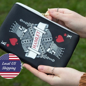 Local US shipping - Hamlet book money wallet - King of hearts cosmetic pouch book bag is whimsigoth style ideal for book lover gift