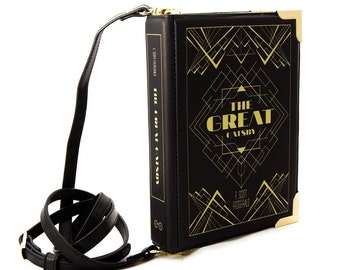 The Great Gatsby Book Purse, Book Bag, Mothers Day Gift, Book Lover Gift, Book Crossbody Bag, Bookworm Gifts, Book Handbag, Book Clutch