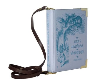 Book Purse Alice in Wonderland, Book Clutch, Book Lover Gift, Book Crossbody Bag, Purses And Bags, Mothers Day Gift, Book Shaped Handbag