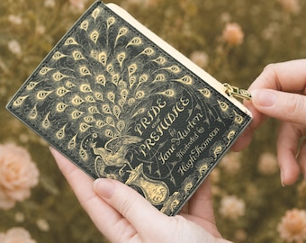 Pride and Prejudice Book Wallet, Jane Austen Book Coin Purse, Best Gift For Mom, Book Lover Gift, Card Holder, Literary Regency Pouch, Book