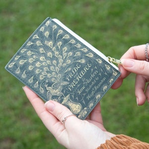 Book Lover Gift, Pride and Prejudice Book Wallet, Jane Austen Gift, Book Coin Purse, Mothers Day Gifts, Card Holder, Book Card Purse