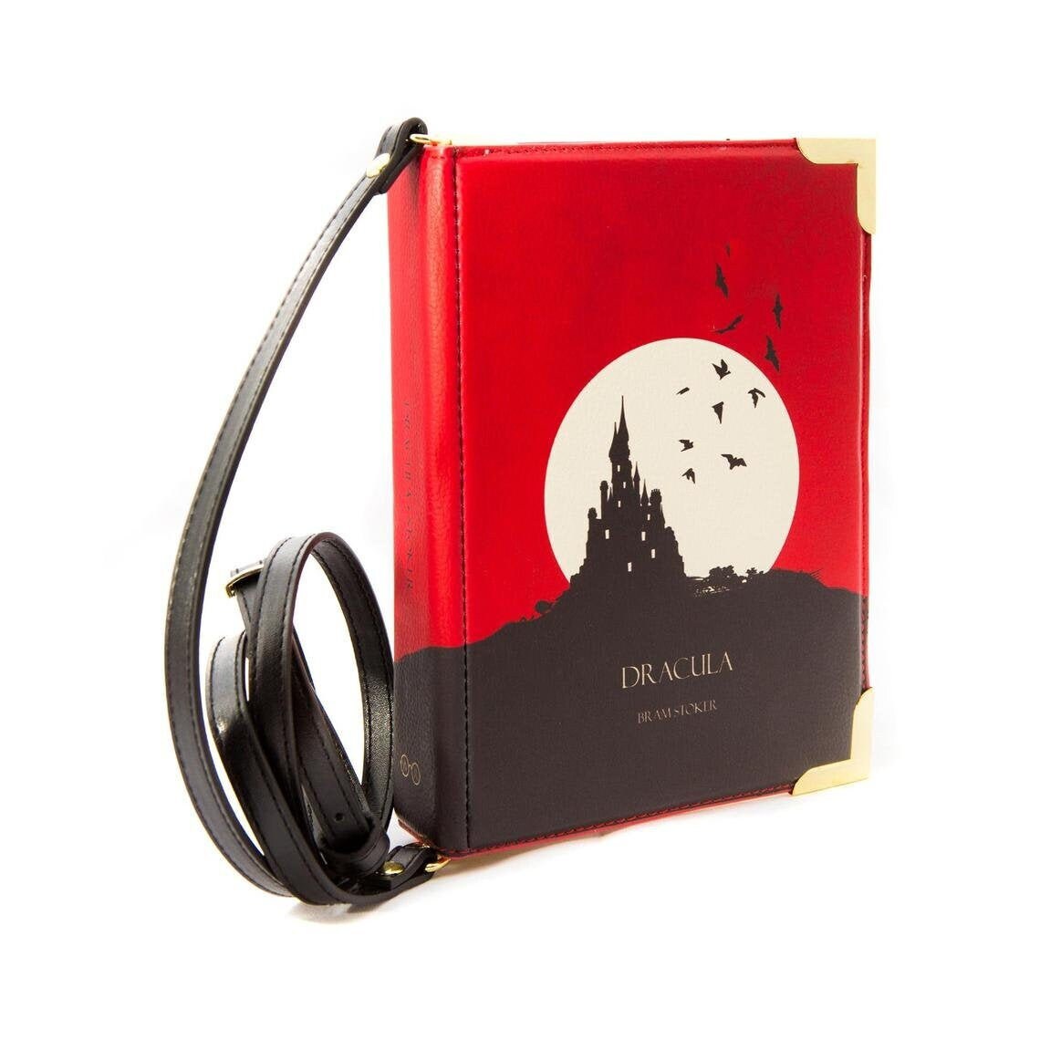 Dracula Book Purse, Red Book Clutch, Book Purse, Book Handbag, Crossb…