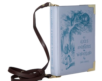 Envío local en la UE: bolso de Alicia en el País de las Maravillas, regalos para amantes de la lectura, monedero de cuentos de hadas, cartera de mano con temática de libros, cartera para ratones de biblioteca, bolso de mano para libros