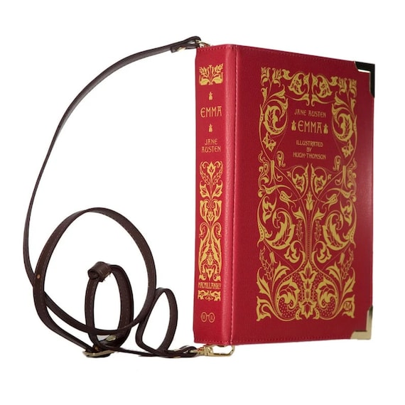 Porte-livre, cartable Emma, cadeaux pour la Saint-Valentin pour elle, livre  à main, sac en forme de livre, pochette à bandoulière, cadeau pour amoureux  des livres, sacs de livres victoriens -  France