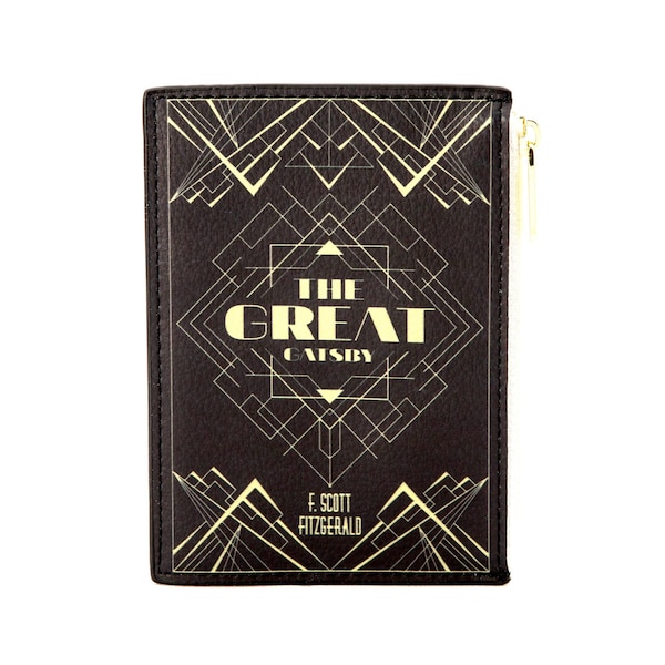 Local US shipping - The Great Gatsby book wallet art deco coin purse book pouch the ideal literary gift