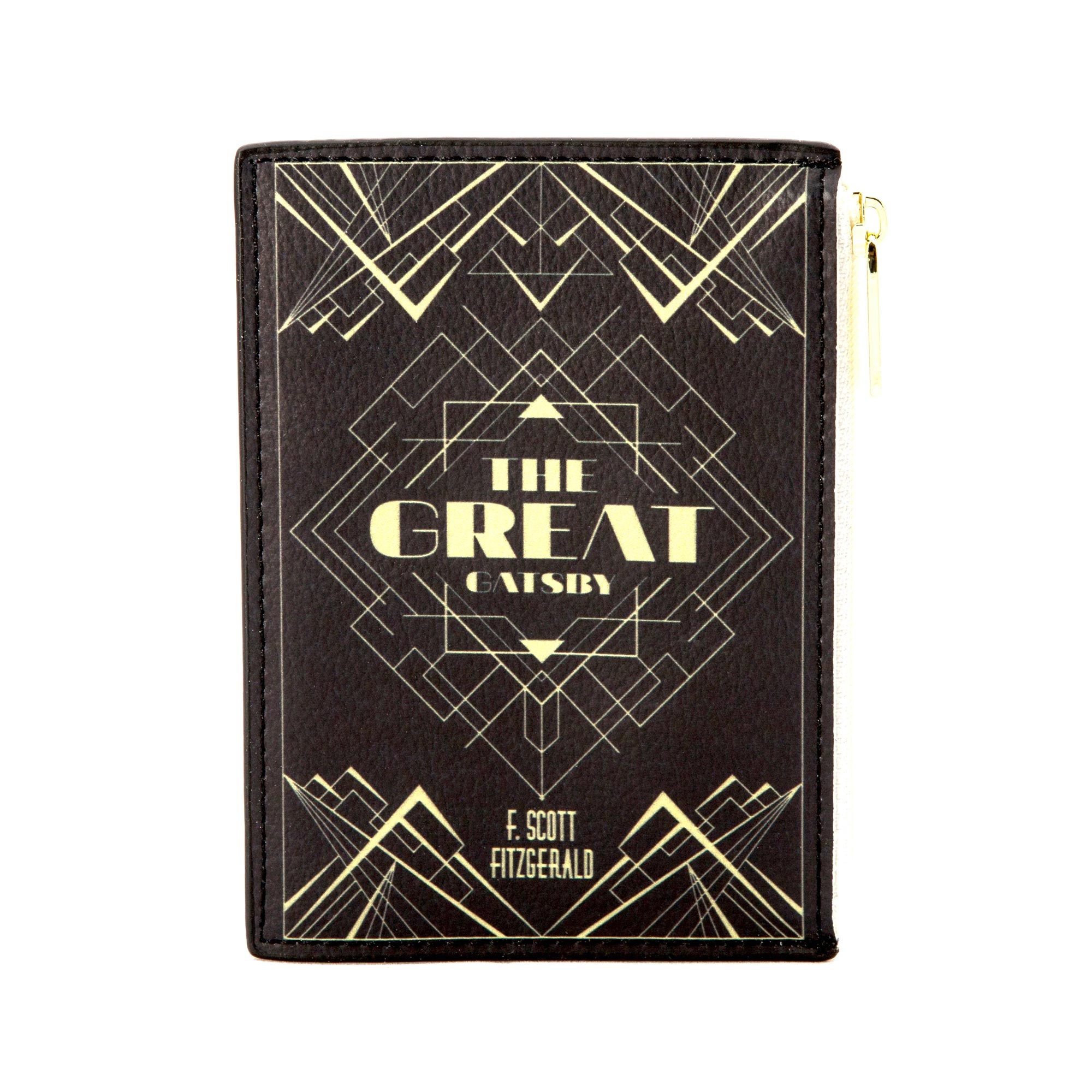 Local USA shipping - NO TARIFFS ~ The Great Gatsby Book Wallet, Art Deco Coin Purse, Book Pouch the Ideal Literary Gift, Cosmetic Pouch