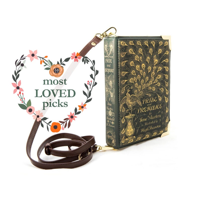 Pride and Prejudice Book Bag Jane Austen Book Purse Book image 1