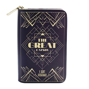 La cartera del libro del gran Gatsby, embrague del libro, regalo de graduación para ella, monedero del libro, bolsa de la cubierta del libro, titular de la tarjeta del libro, cartera con cremallera alrededor