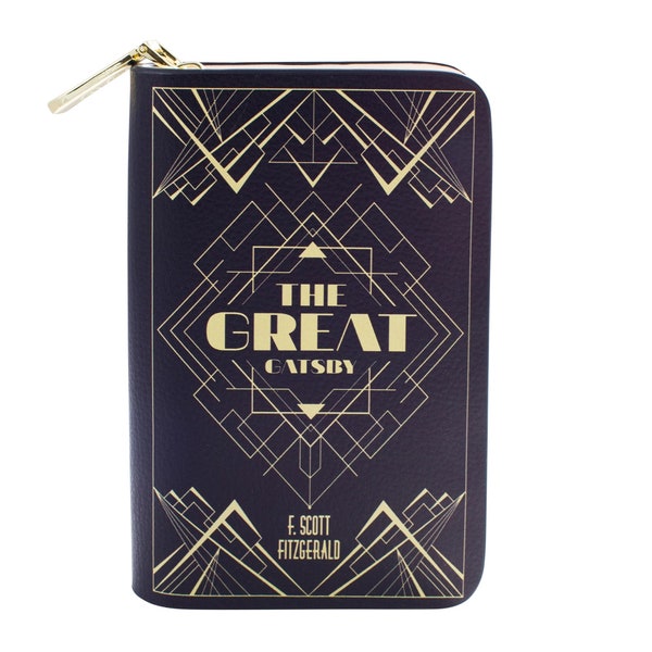 The Great Gatsby Book Wallet, Book Clutch, Graduation Gift For Her, Book Coin Purse, Book Cover Pouch, Book Card Holder, Zip Around Wallet